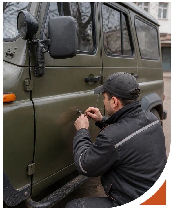 Профессиональное вскрытие автомобиля УАЗ без повреждений в Баксане